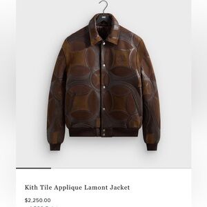 Kith Tile Applique Lamont Jacket color Incognito size Medium